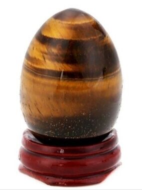Tigers Eye Mini Crystal Egg With Stand Prosperity